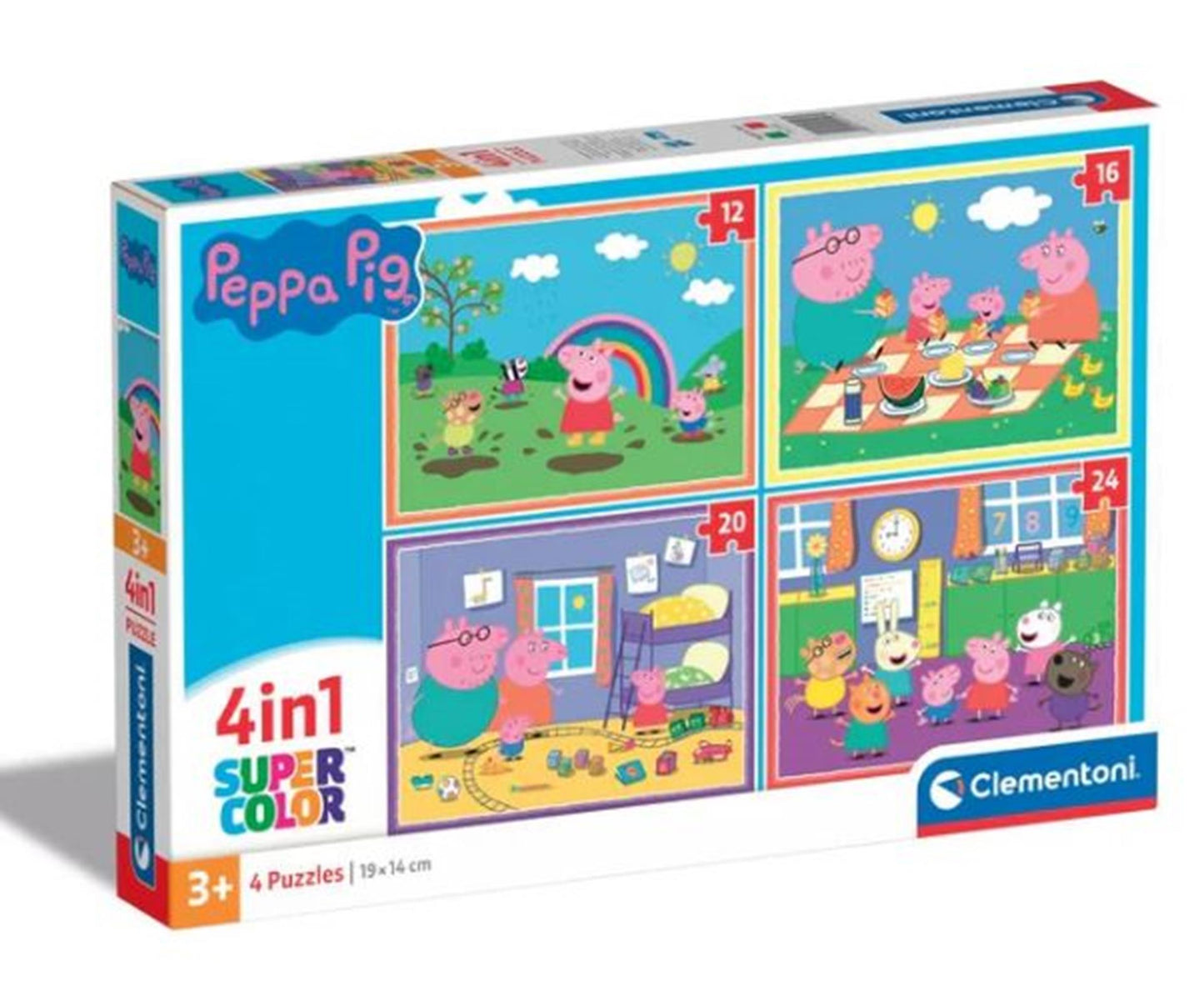 Clementoni peppa pig puzzel 4-in-1
