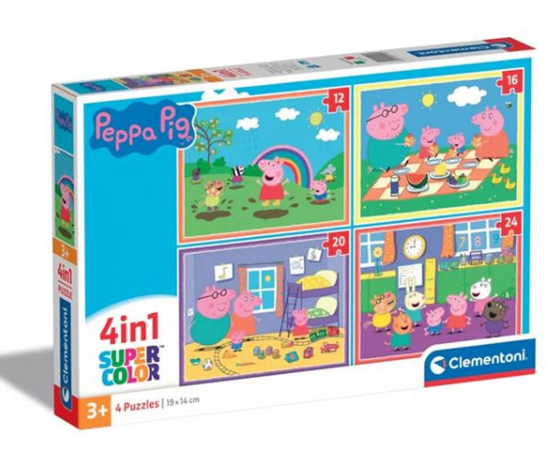 Clementoni peppa pig puzzel 4-in-1 2023