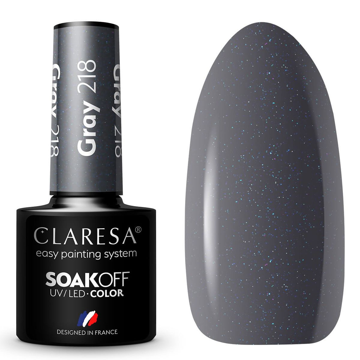 Claresa uv led gellak 5ml gray 218 quiet forest