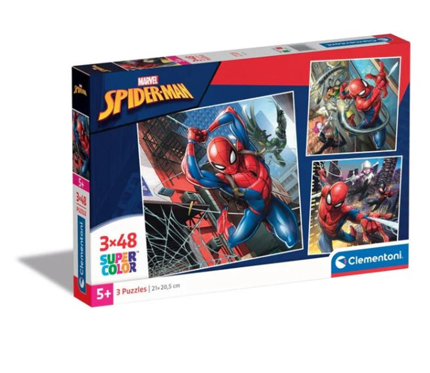 Clementoni puzzel 3x48pcs square spiderman marvel