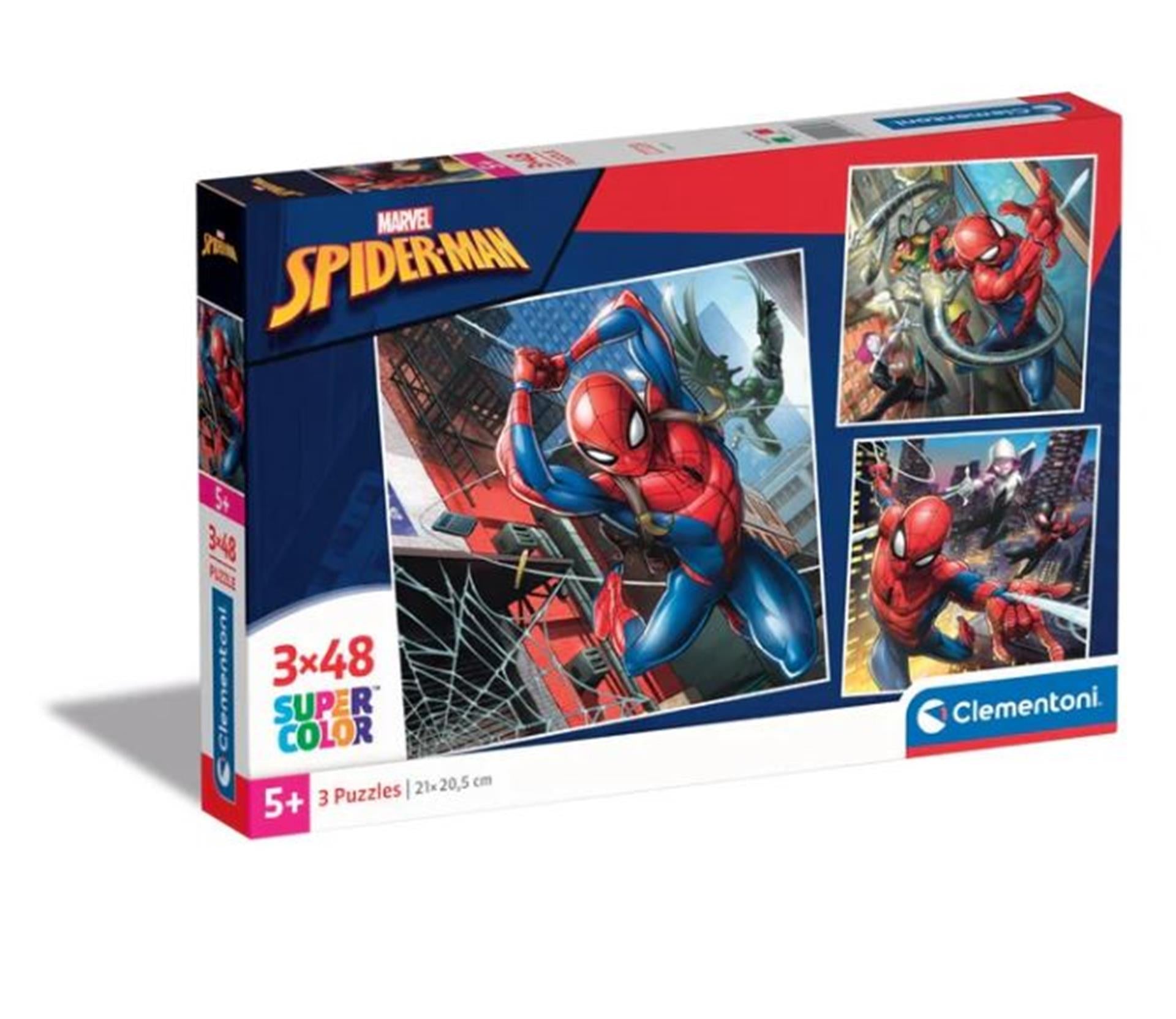 Clementoni puzzel 3x48pcs square spiderman marvel