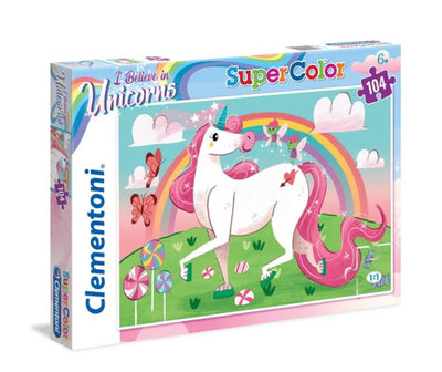 Clementoni puzzel 104pcs i believe in unicorns brilliant