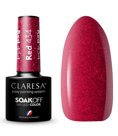 Claresa claresa uv led gellak 5ml red 434 sunny garden