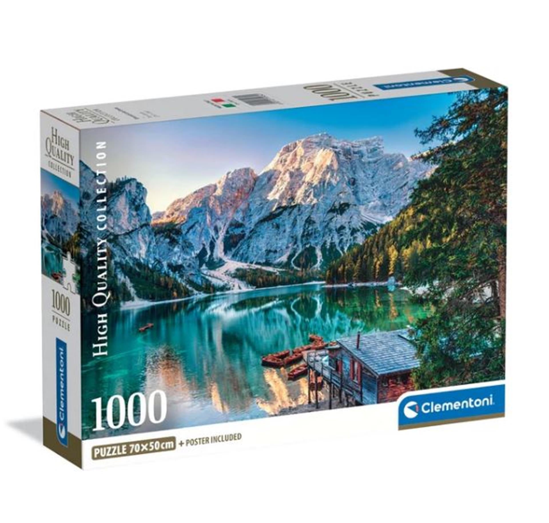 Clementoni puzzel 1000 stukjes emerald lake braies 2025-comp