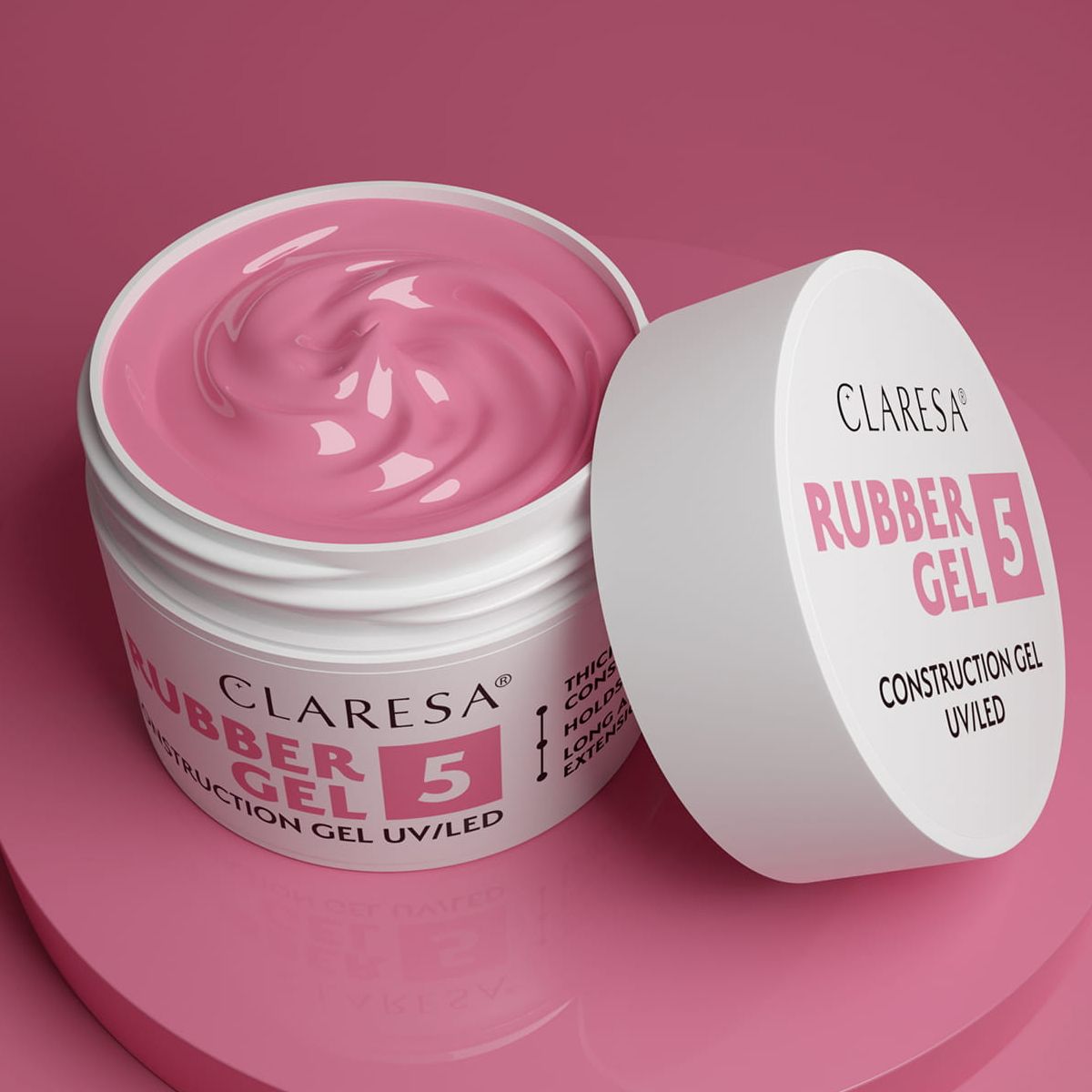 Claresa rubber gel 5 raspberry pink 12gr.