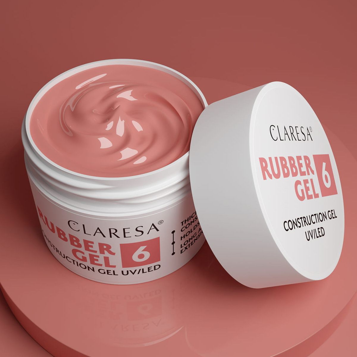 Claresa rubber gel 6 blush pink 12gr.