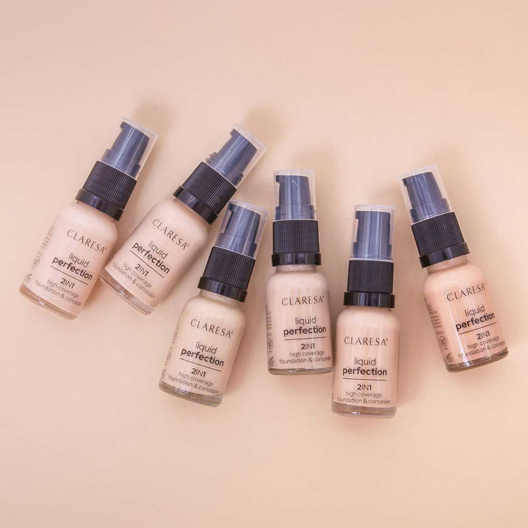 Claresa liquid perfection 2-in-1 concealer en foundation 101.5 vanilla 18gr.