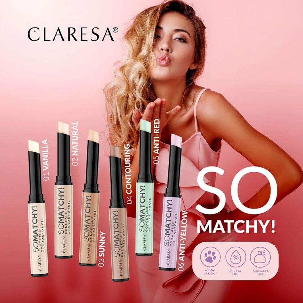 Claresa so matchy! concealer cover stick 01 vanilla 3gr.
