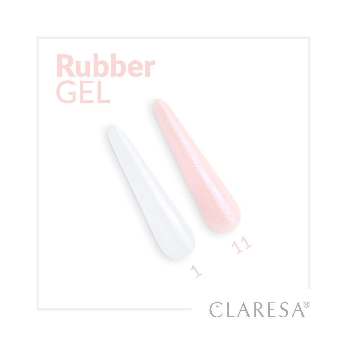 Claresa rubber gel 1 transparant 90gr.