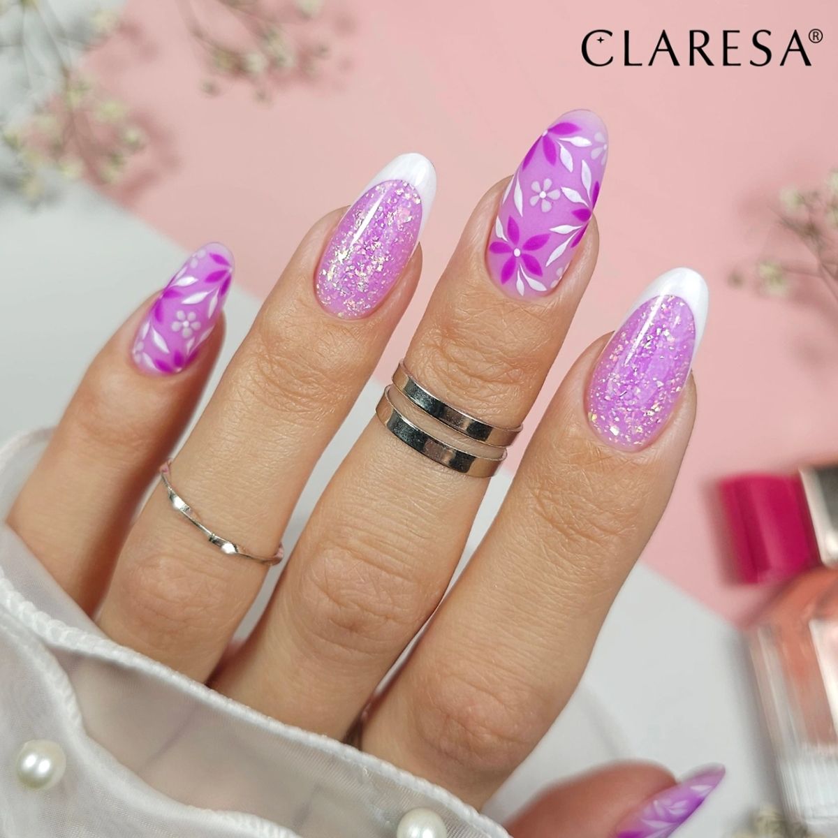 Claresa brush easy gel glitter violet 5ml