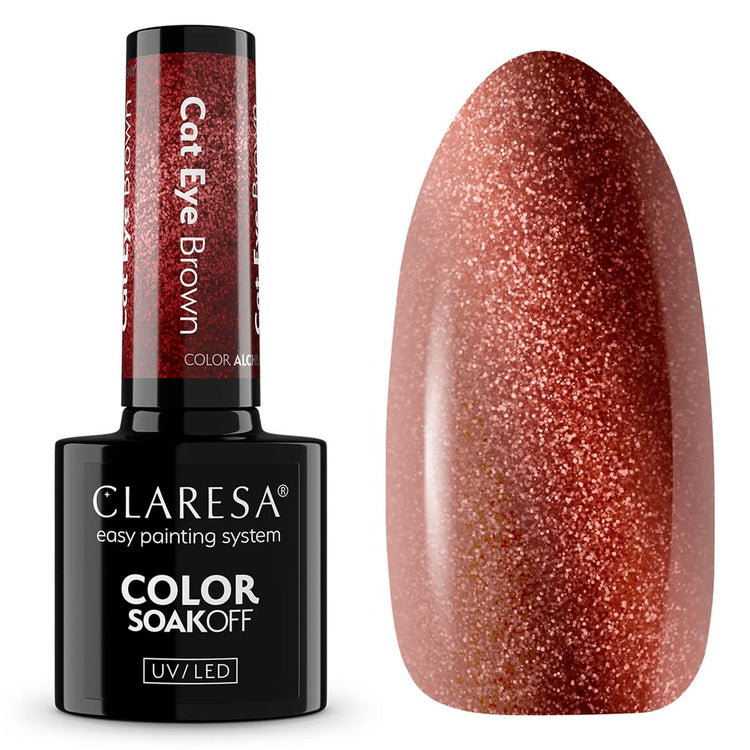 Claresa uv led gellak 5ml color alchemy - cat eye brown