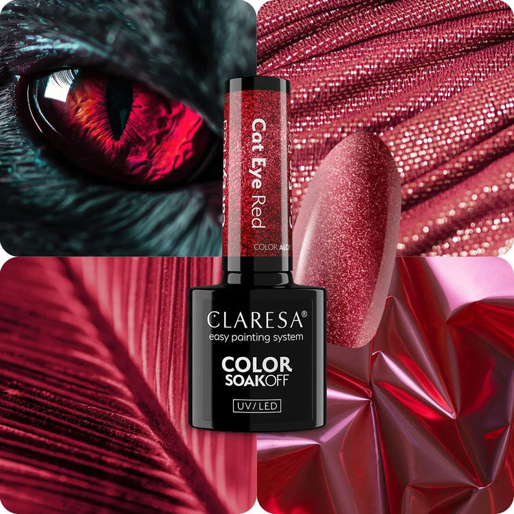 Claresa uv led gellak 5ml color alchemy - cat eye red