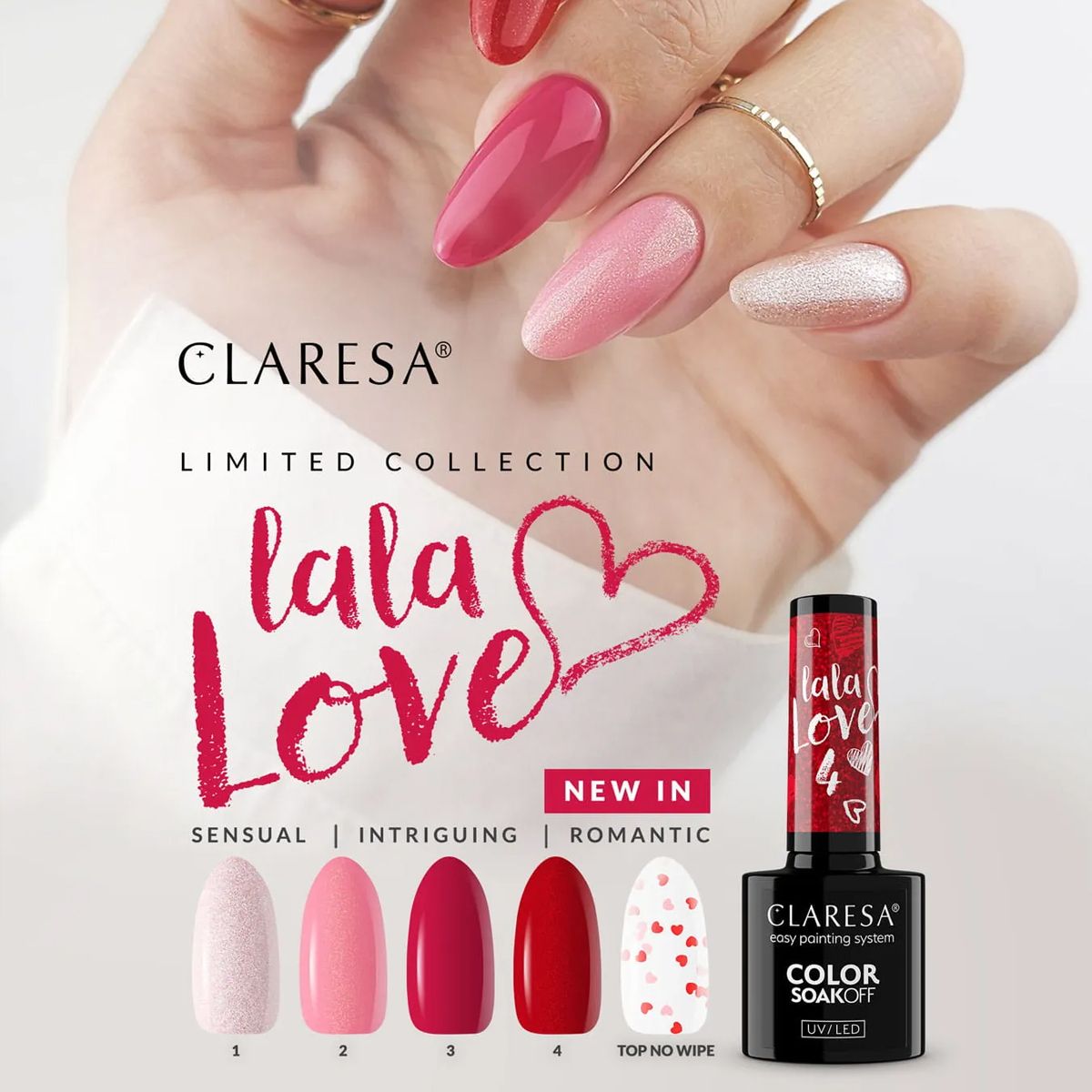 Claresa top coat no wipe la la love 5ml