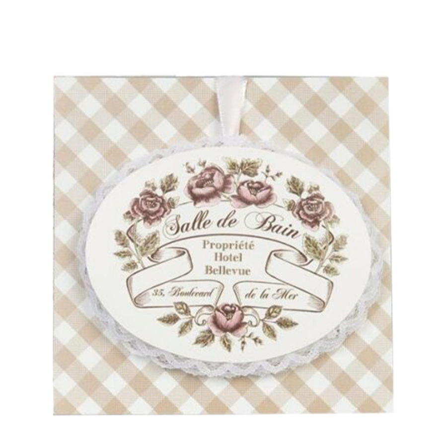 Clayre eef geurzakje rose met hanger 12x12cm