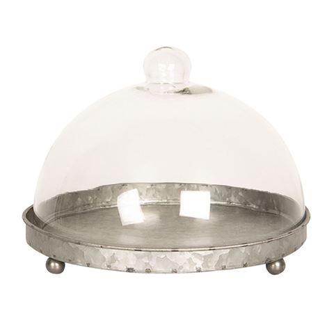 Clayre eef stolp 6gl2491 grijs transparent 21x15 cm