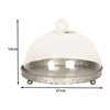 Clayre eef stolp 6gl2491 grijs transparent 21x15 cm