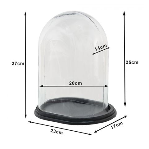 Clayre eef stolp 6gl3482 transparent 21x16x27 cm