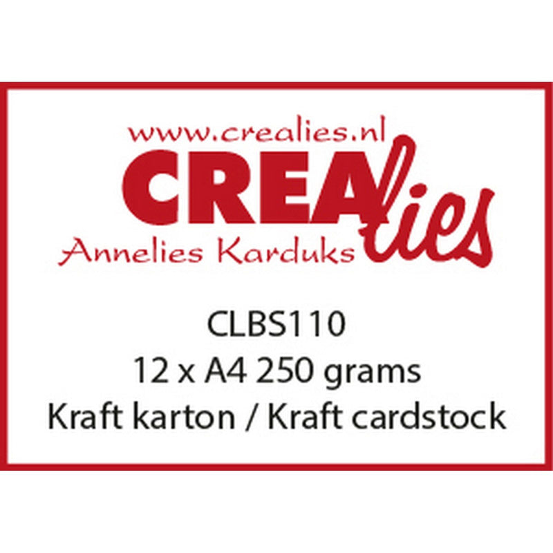 Crealies • kraft karton 250 grams 12pcs