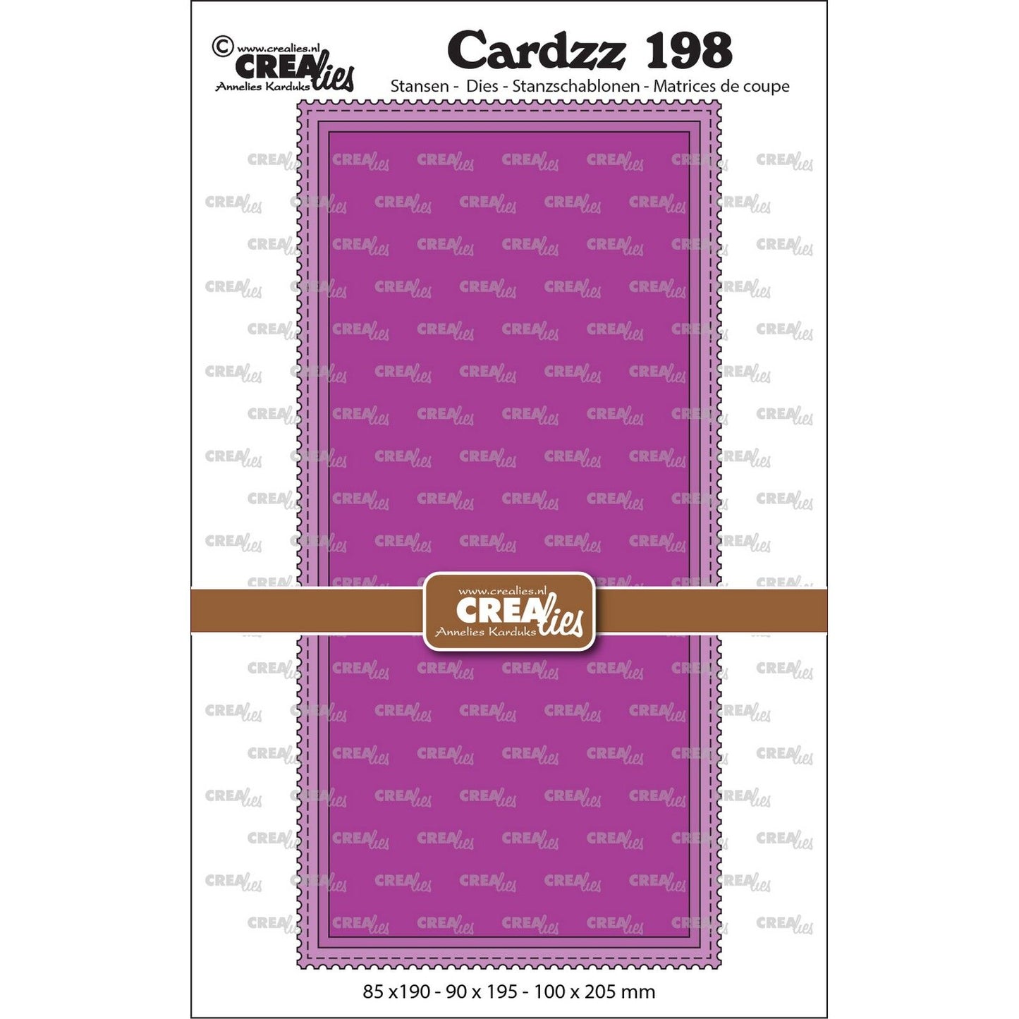 Crealies • cardzz snijmallen slimline m met postzegelrand