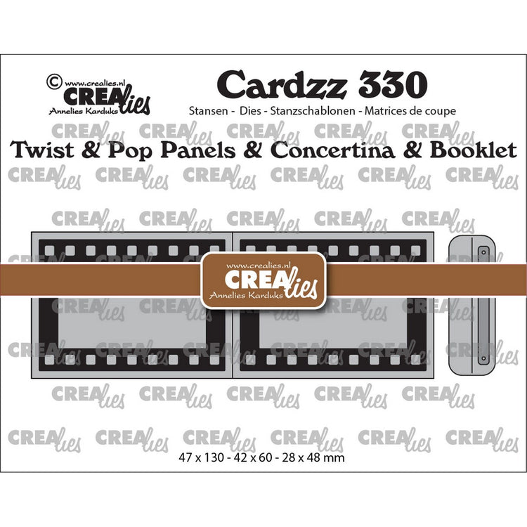 Crealies • cardzz twist pop a5 panelen leporello miniboekje filmstrip