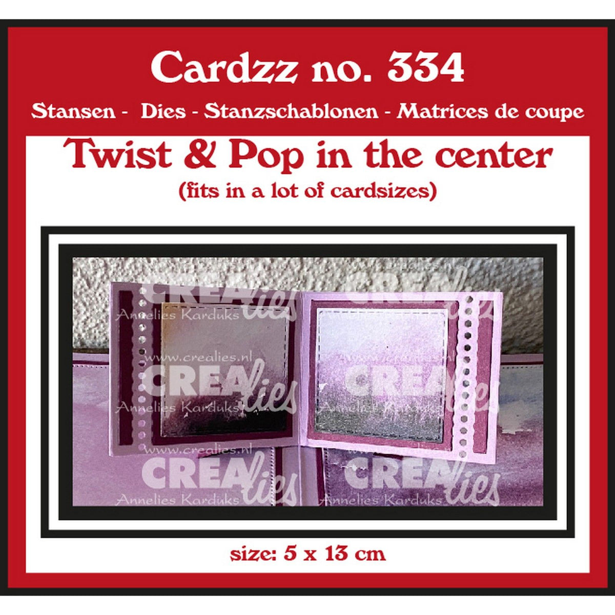 Crealies • cardzz twist pop in het midden
