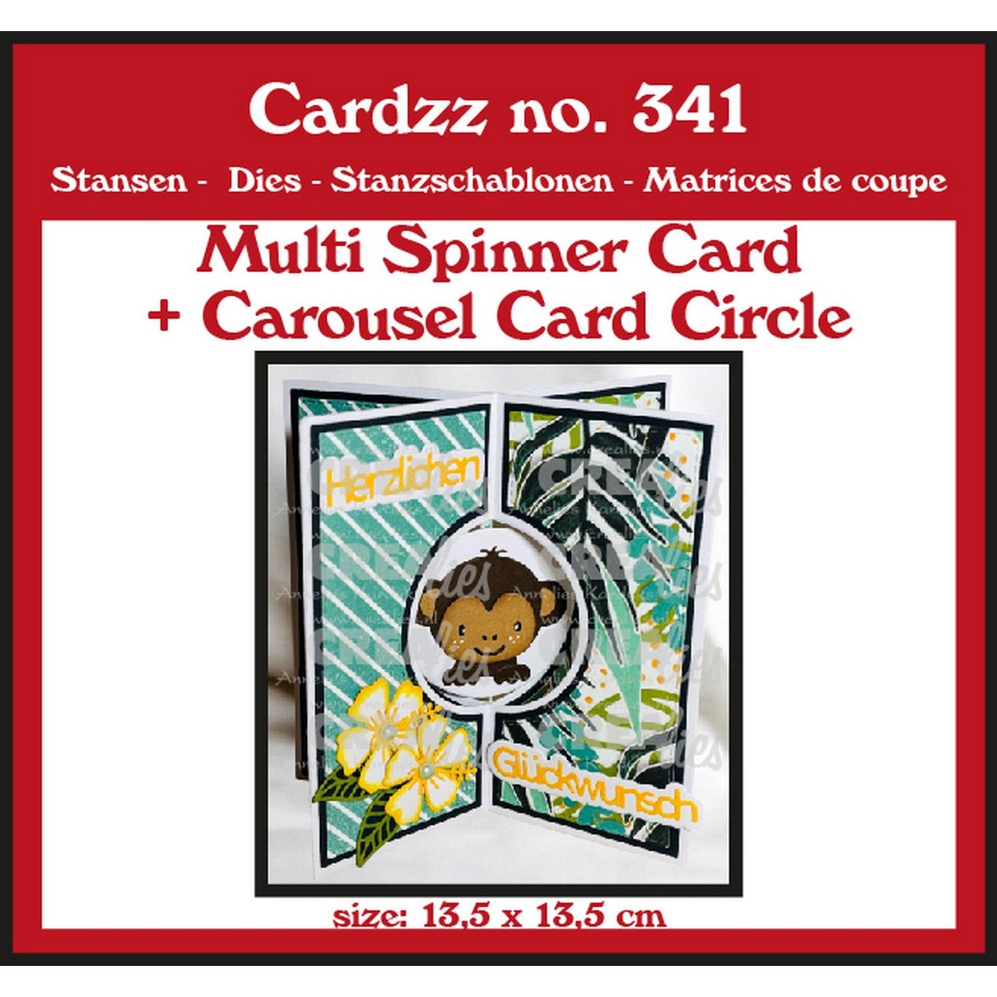 Crealies • snijmal multi draaikaart + carrouselkaart cirkel