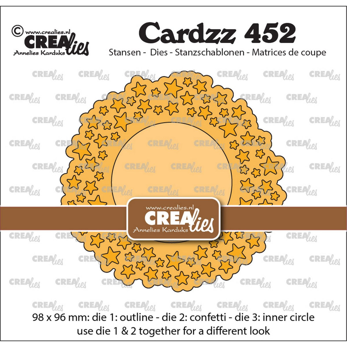 Crealies • cardzz snijmal confetti sterren