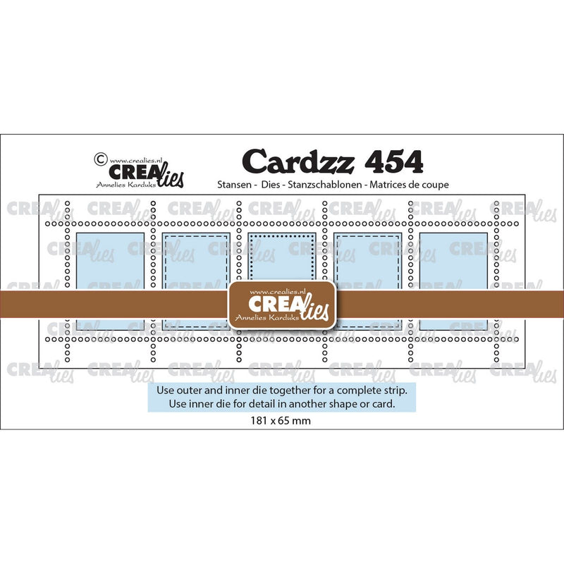 Crealies • cardzz postzegelstrip xl 5x verticale rechthoeken