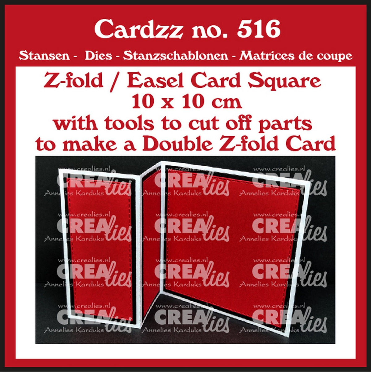 Crealies • cardzz (double) z-fold easel card 10 x 10cm