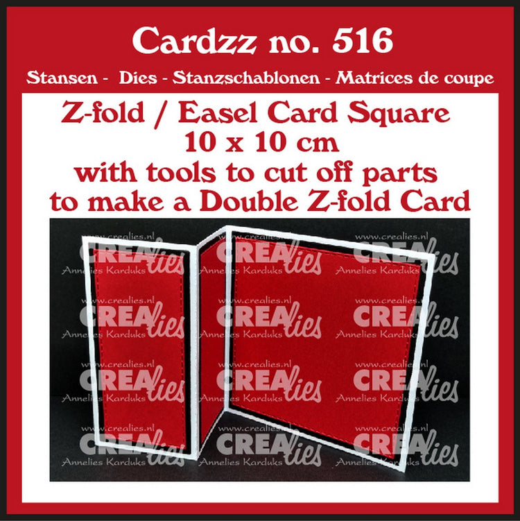 Crealies • cardzz (double) z-fold easel card 10 x 10cm
