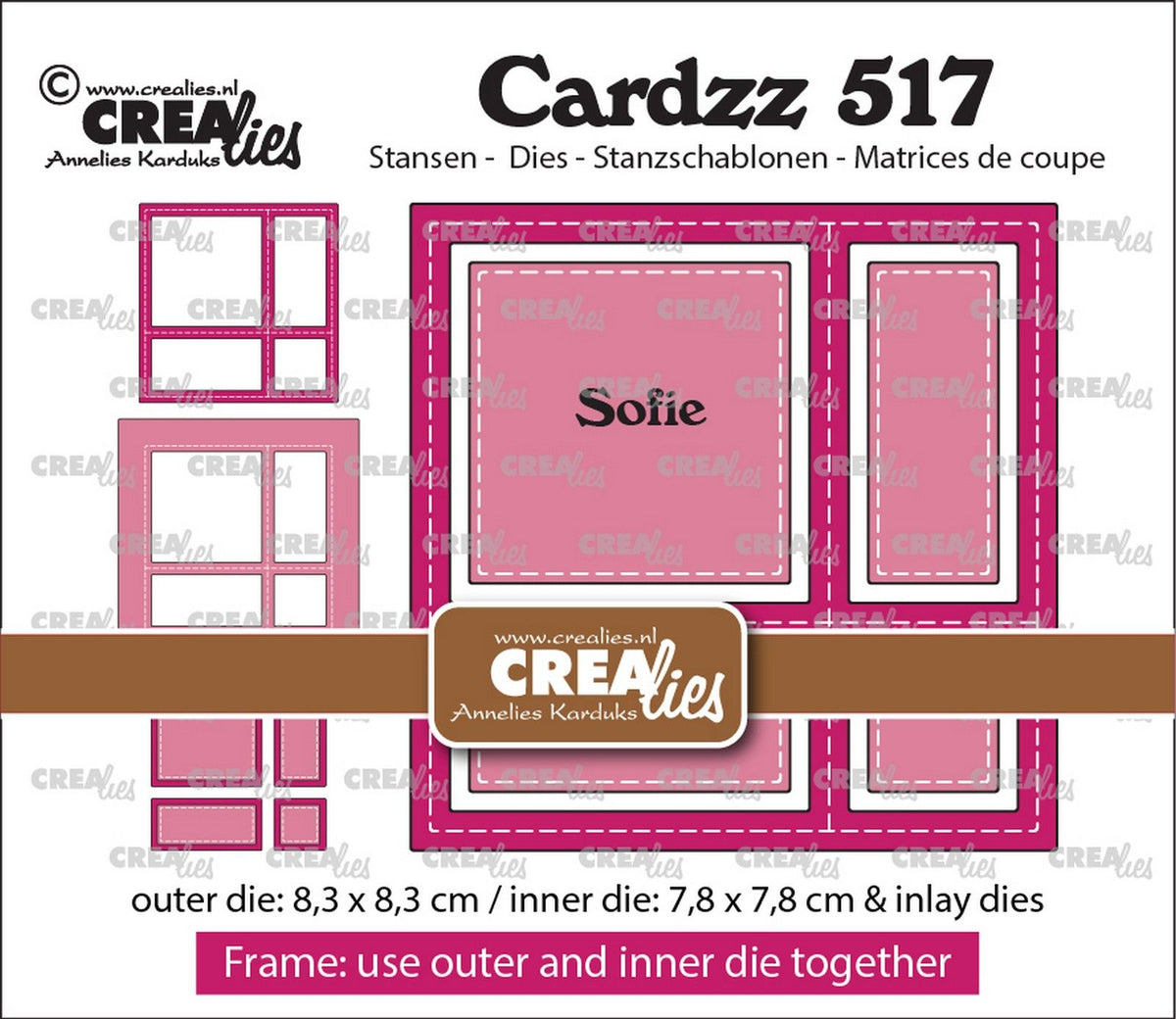 Crealies • cardzz frame inlays sofie