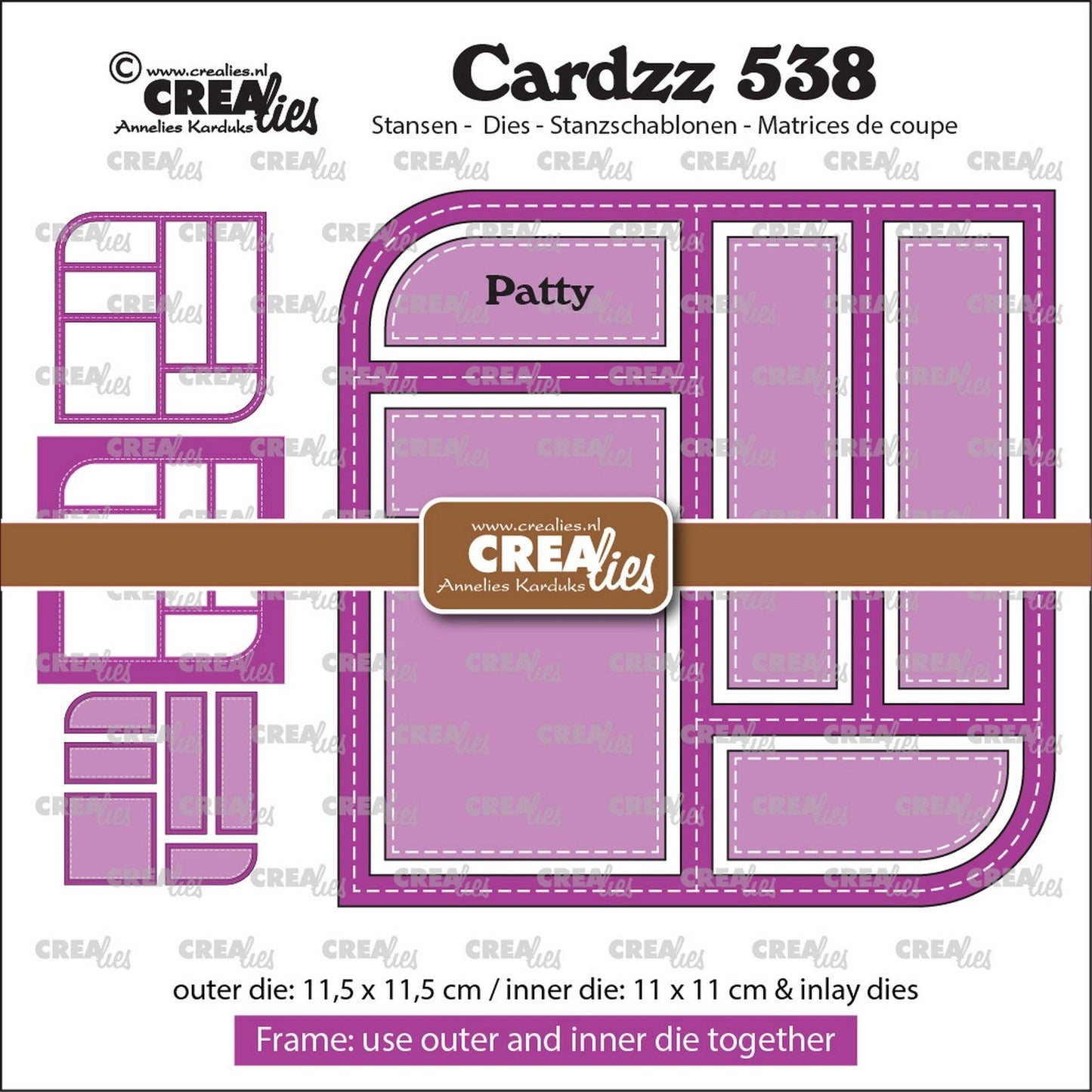 Crealies • cardzz frame inlay patty