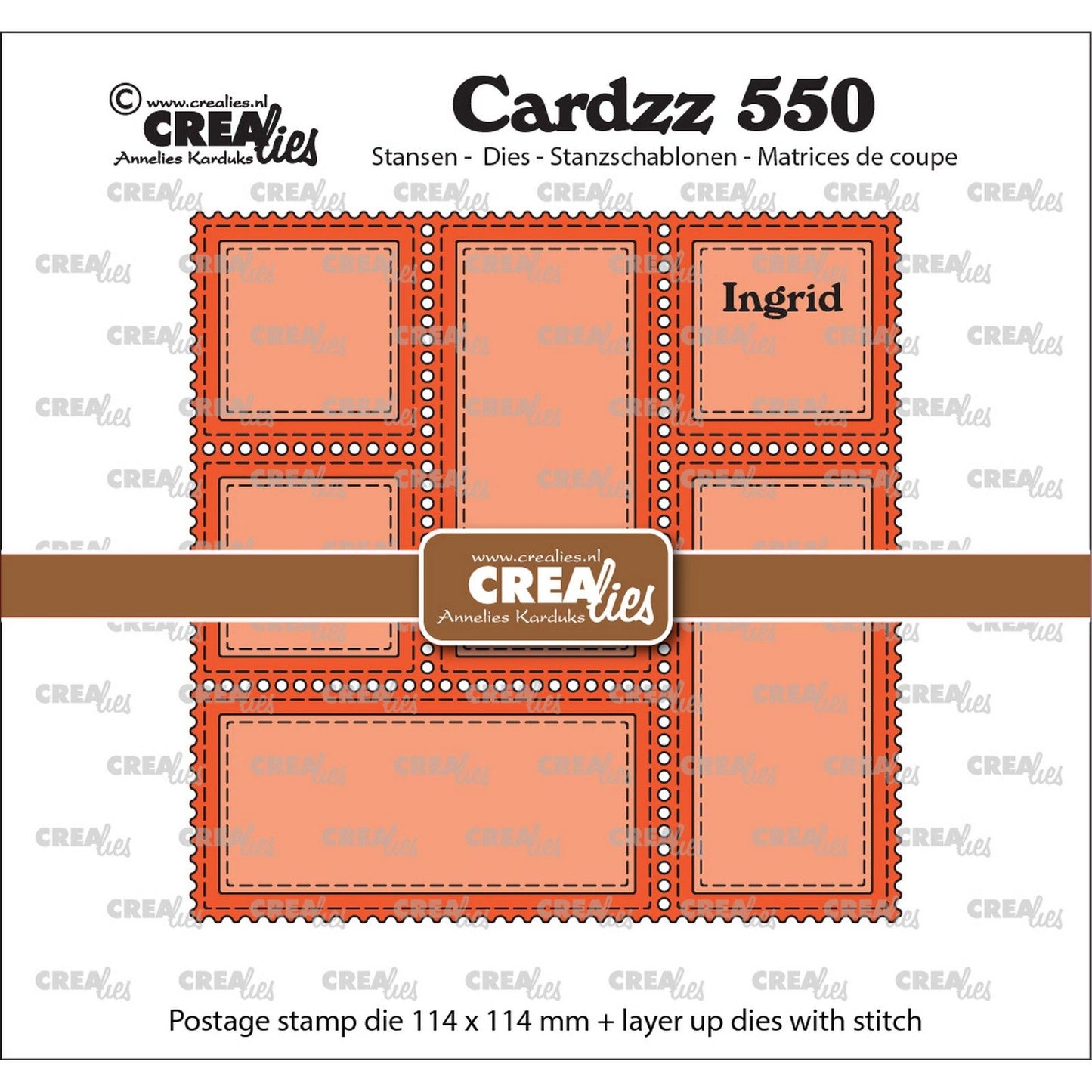 Crealies • cardzz snijmal postzegelframe ingrid