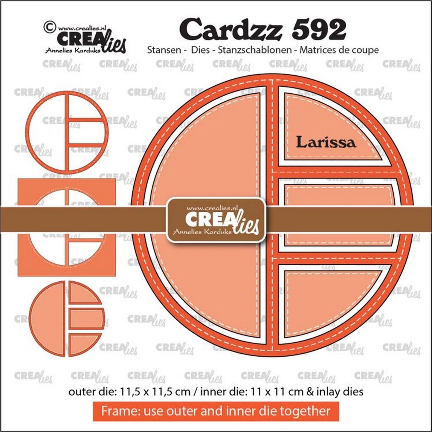 Crealies • cardzz frame inlay larissa