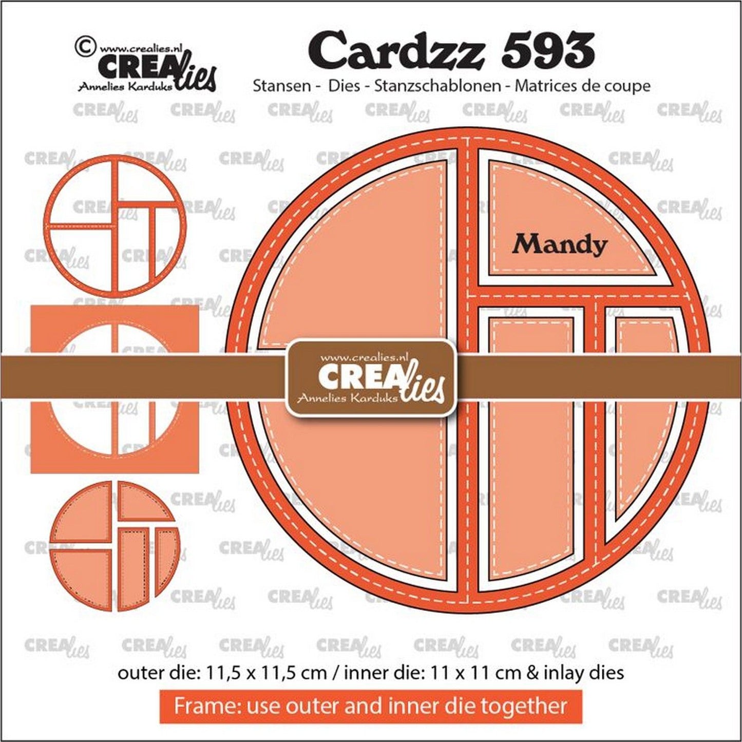 Crealies • cardzz frame inlay mandy