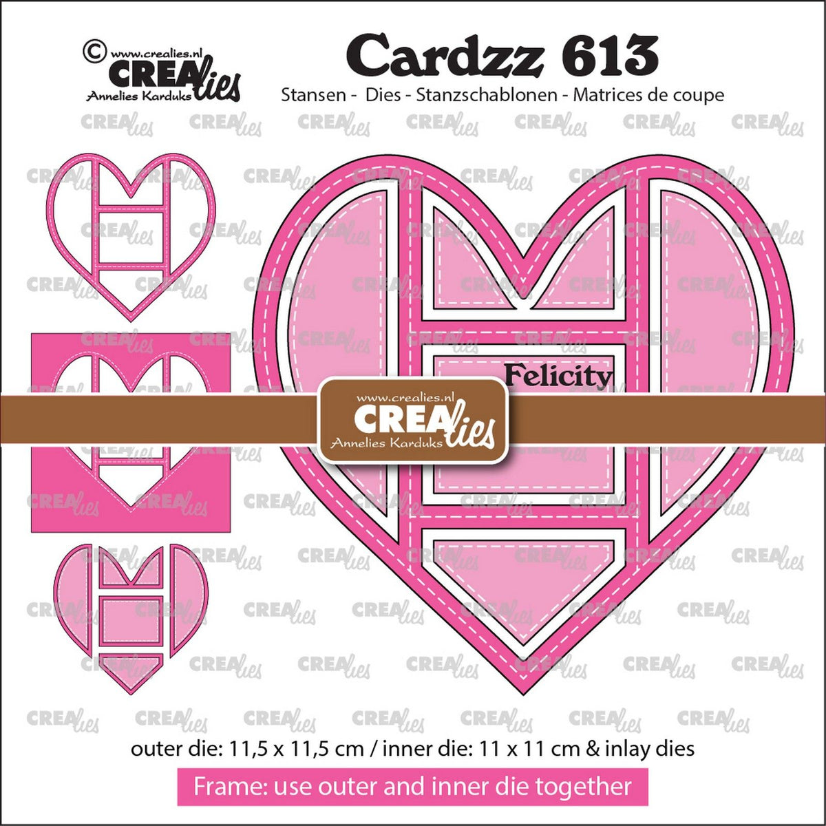 Crealies • cardzz frame inlay felicity
