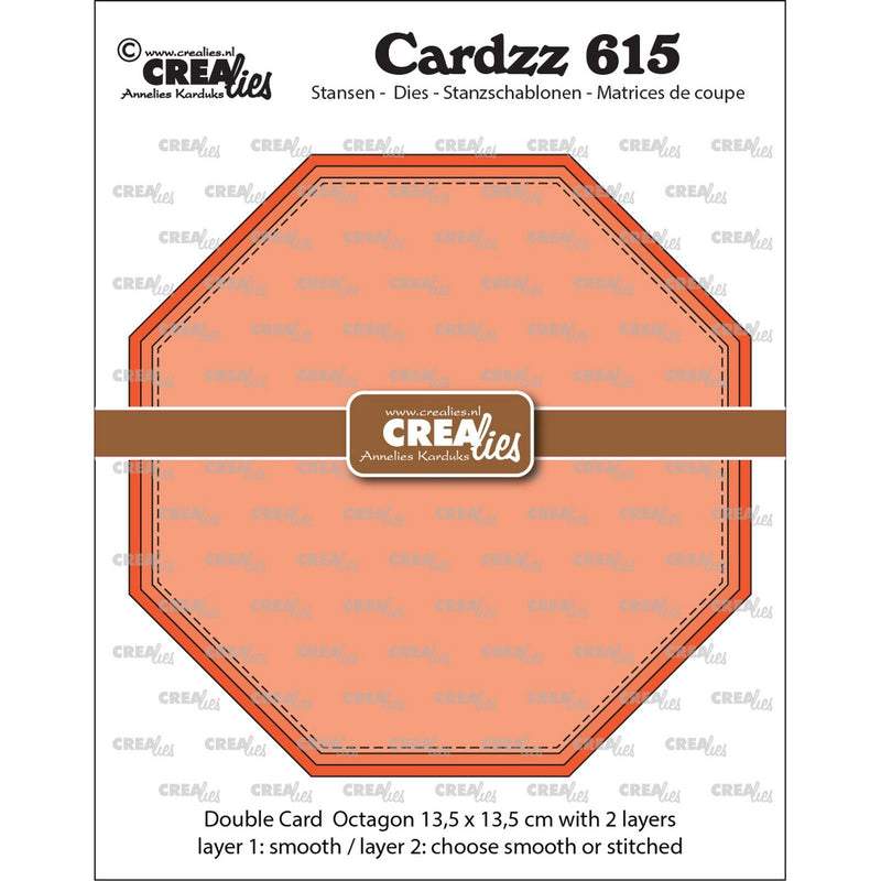 Crealies • cardzz dubbele kaart achthoek