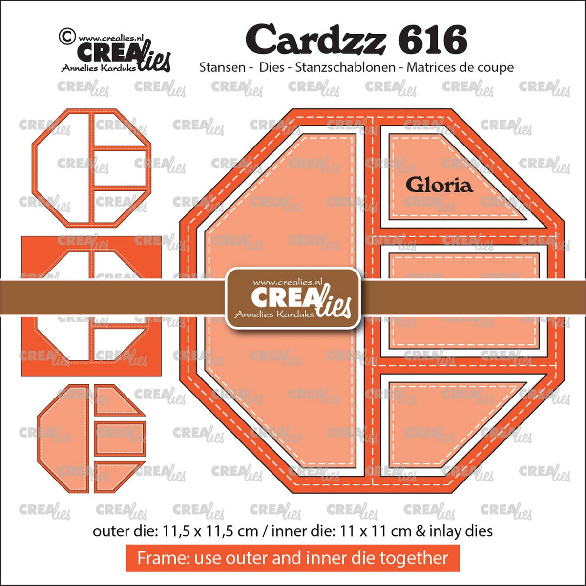 Crealies • cardzz frame inlay gloria