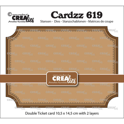 Crealies • cardzz dubbele kaart ticket