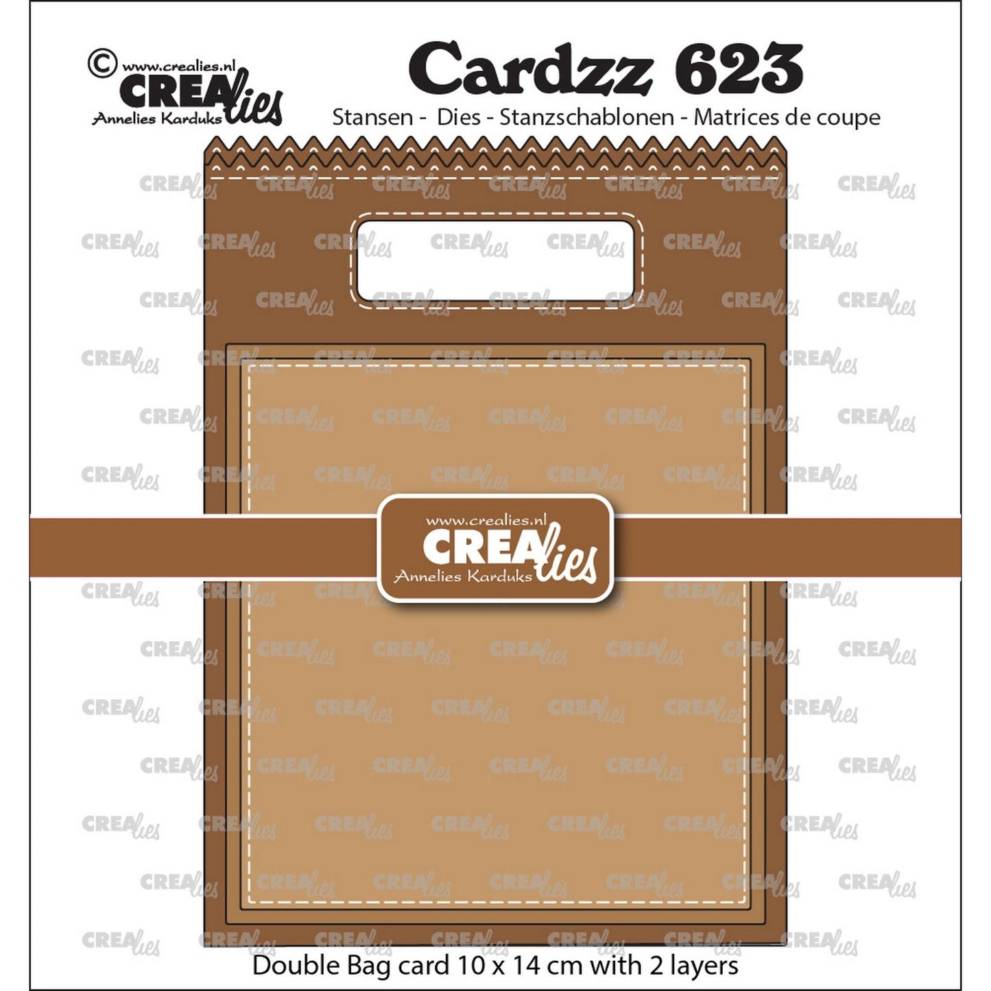 Crealies • cardzz double card tasje