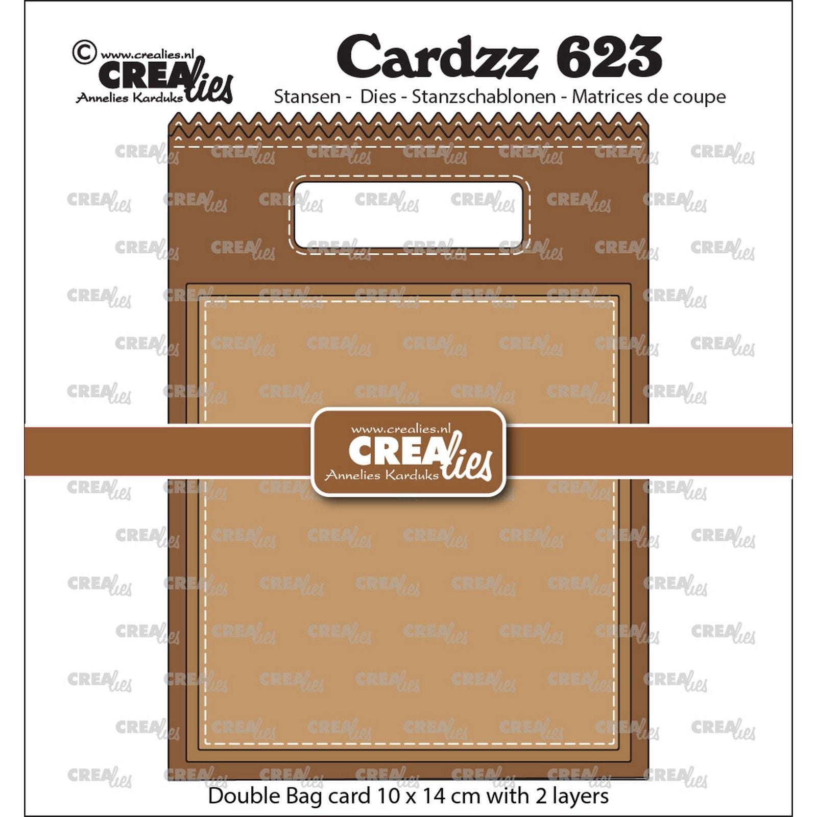Crealies • cardzz double card tasje
