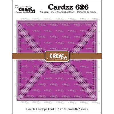 Crealies • cardzz dubbele envelopkaart vierkant