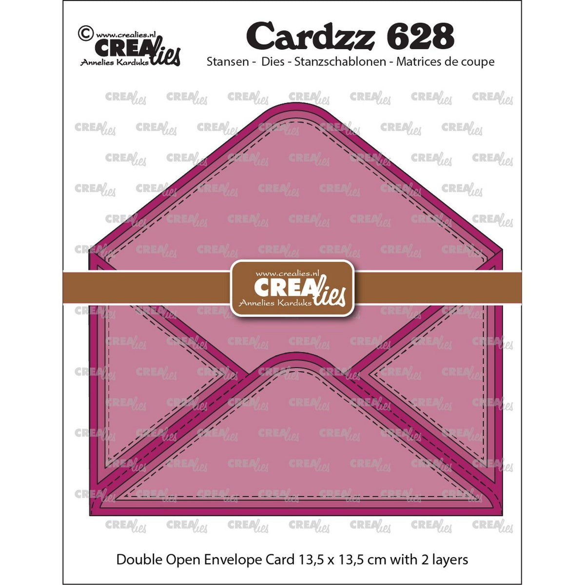 Crealies • cardzz stans dubbele kaart open envelop