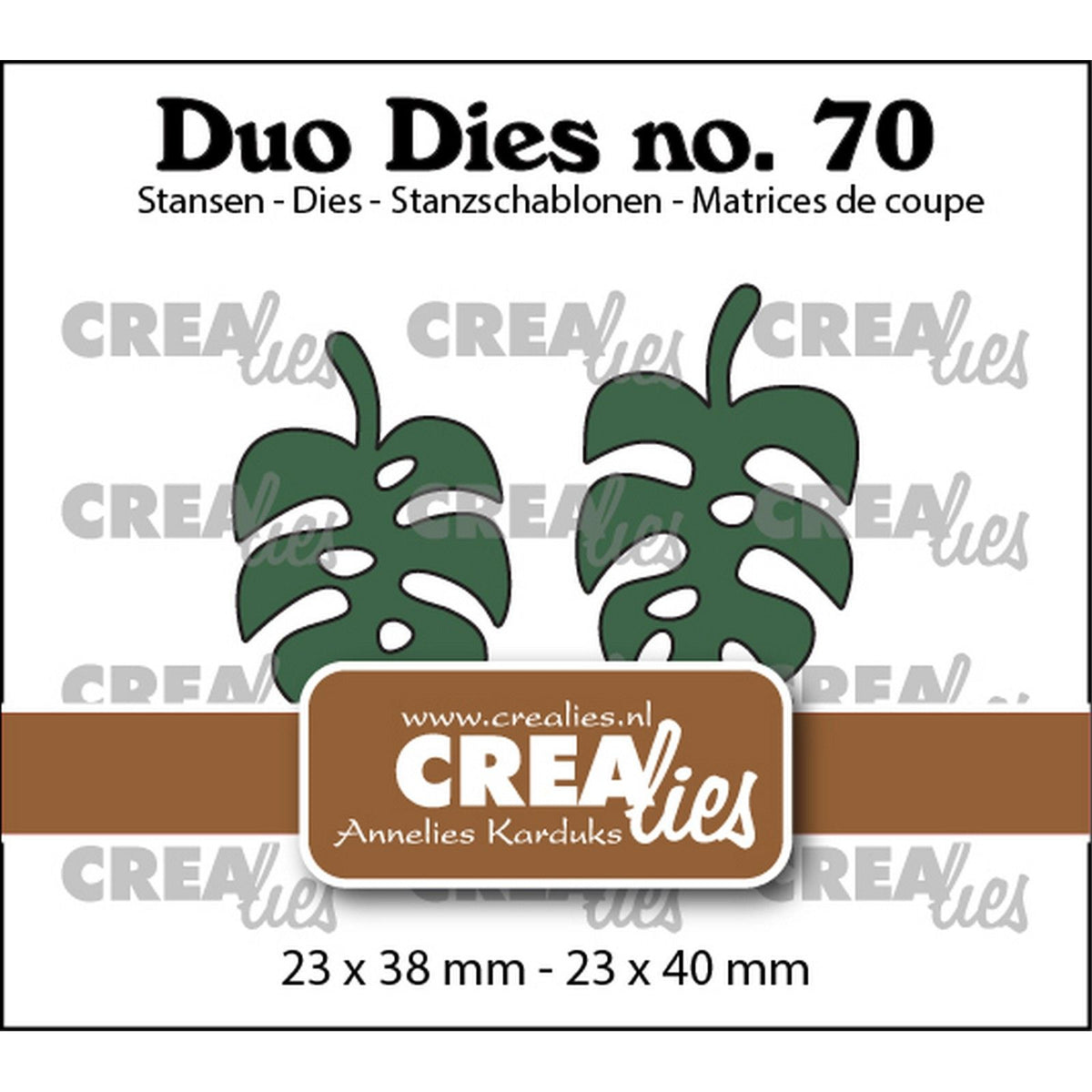 Crealies • duo dies botanische bladeren