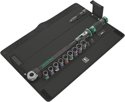 Wera click-torque c 3 set 2, 1 2 draaimomentsleutel (zwart groen, 11-delig, met omkeerbare ratel)