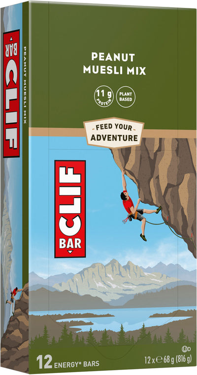 Clif bar energy bar 12x68g box | peanut müsli mix
