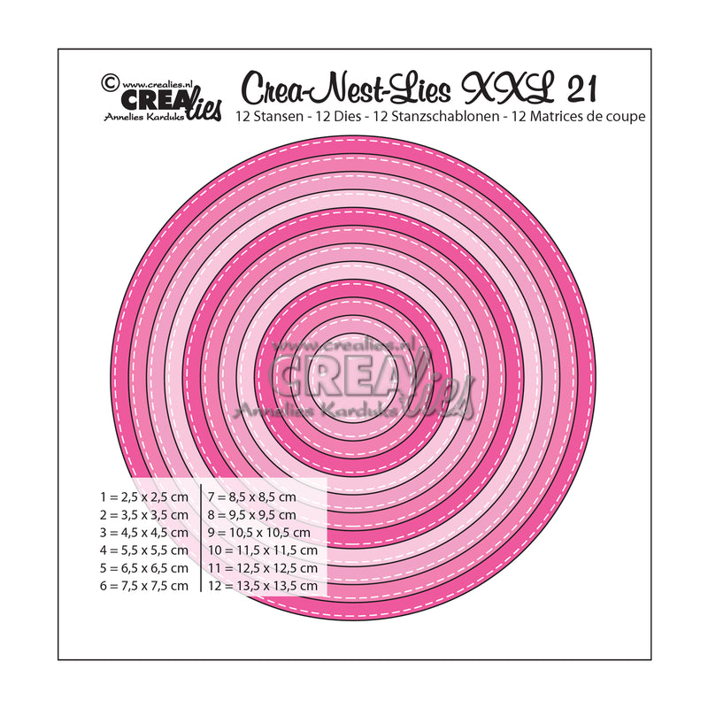 Crealies • crea-nest-lies xxl snijmal no.21 cirkels