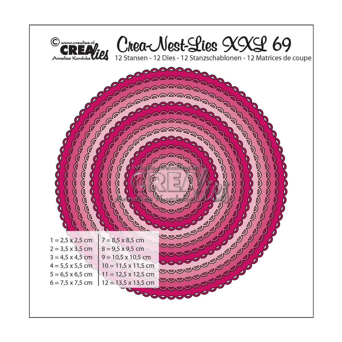 Crealies • crea-nest-lies xxl snijmal no.69 cirkels