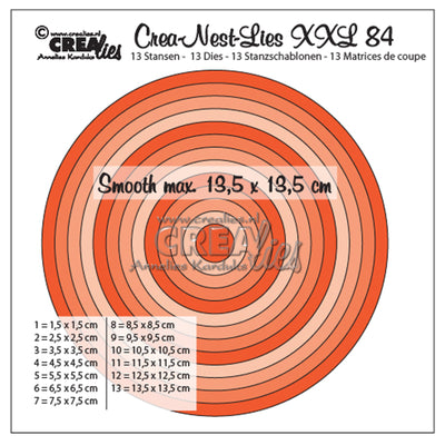 Crealies • crea-nest-lies xxl gladde cirkels halve cm