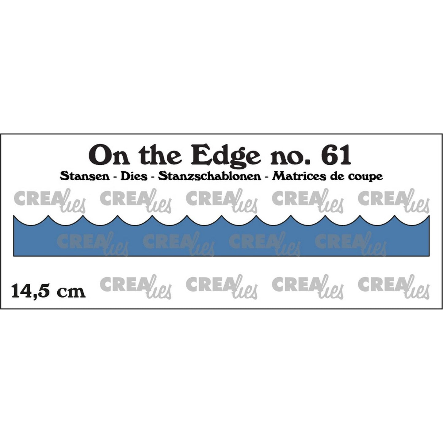 Crealies • on the edge snijmal geschulpte golven